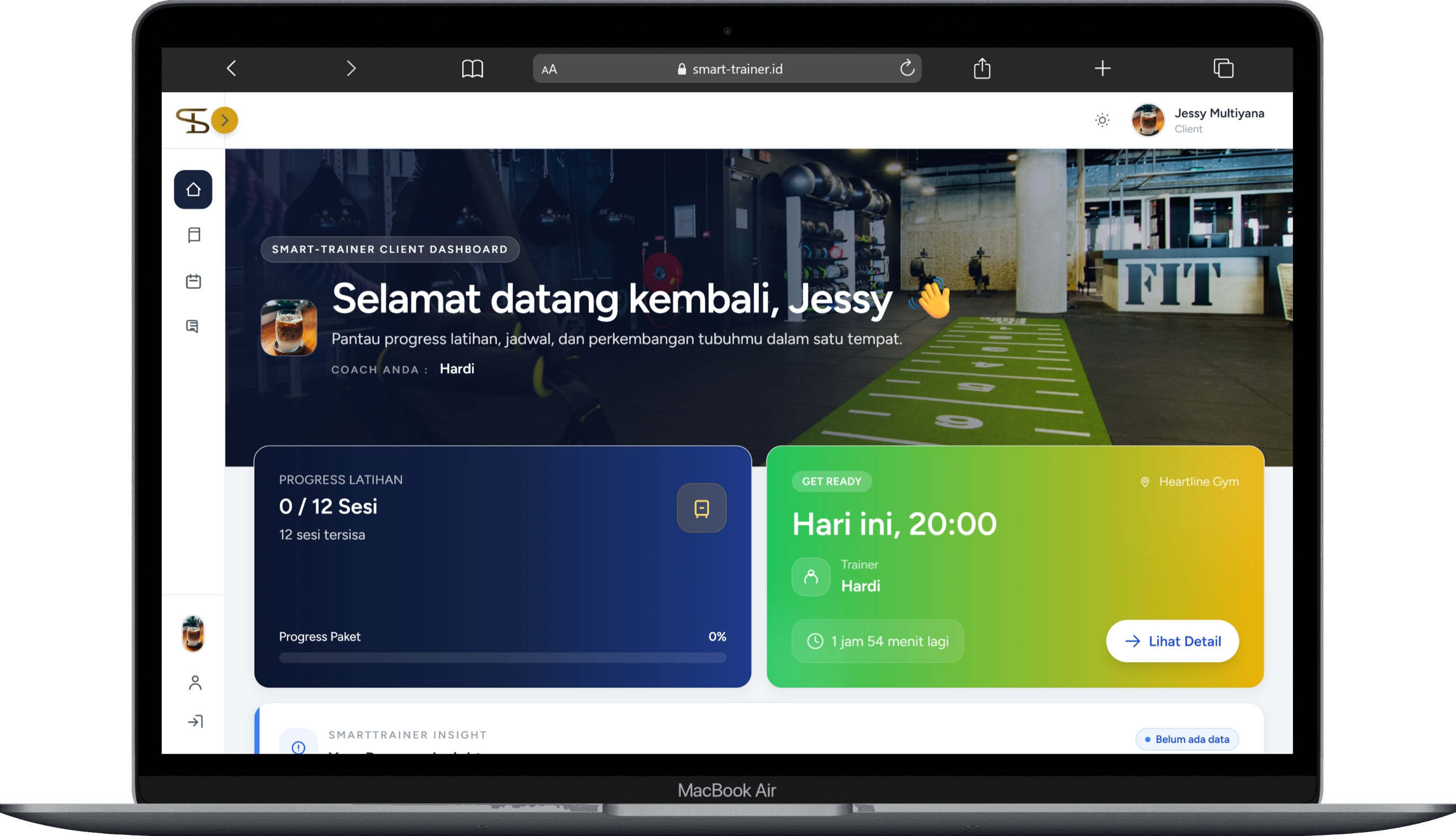 Smart-Trainer Client Dashboard